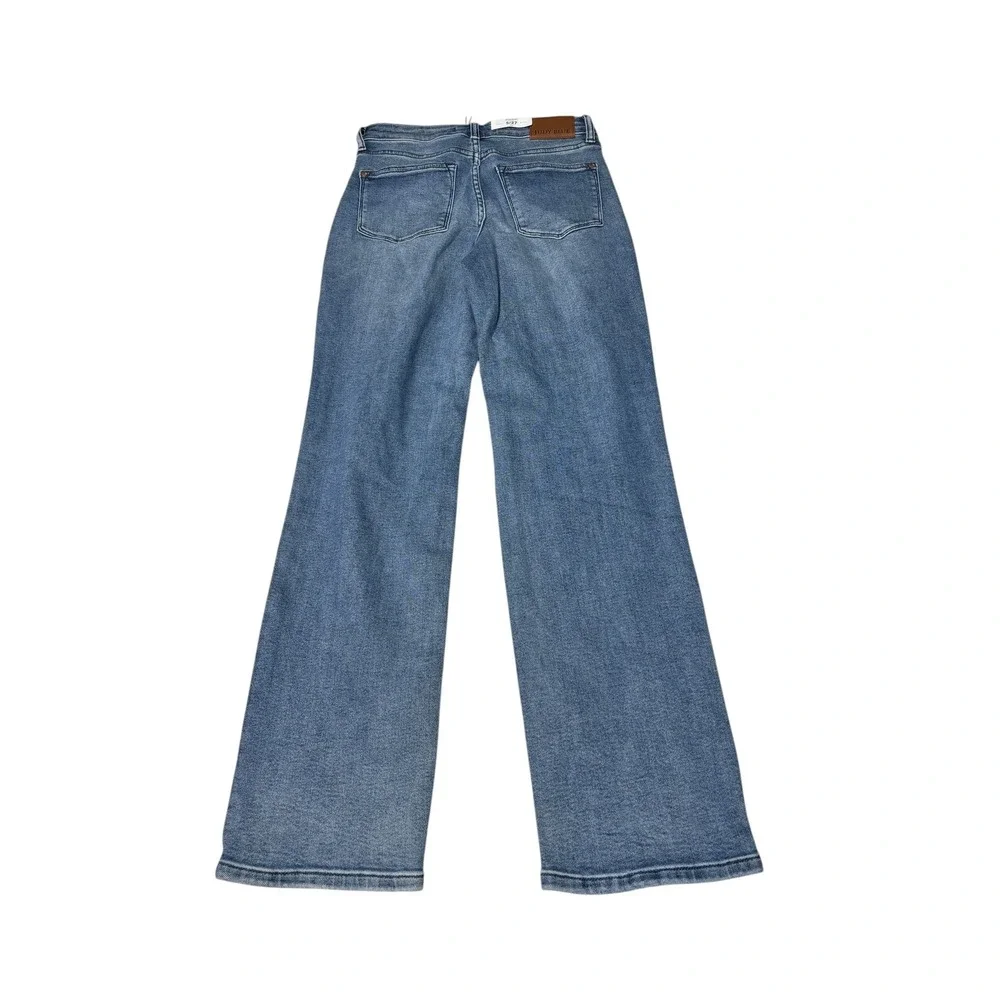NWT Judy Blue Dad Jeans Mid Rise Medium Blue‎ Distressed MD Womens Size 5/27 L31
